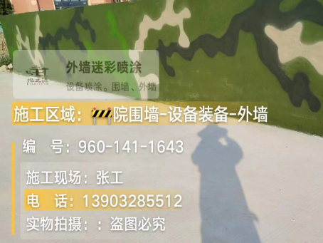 盘锦 迷彩漆喷涂价格（按平方米计费）